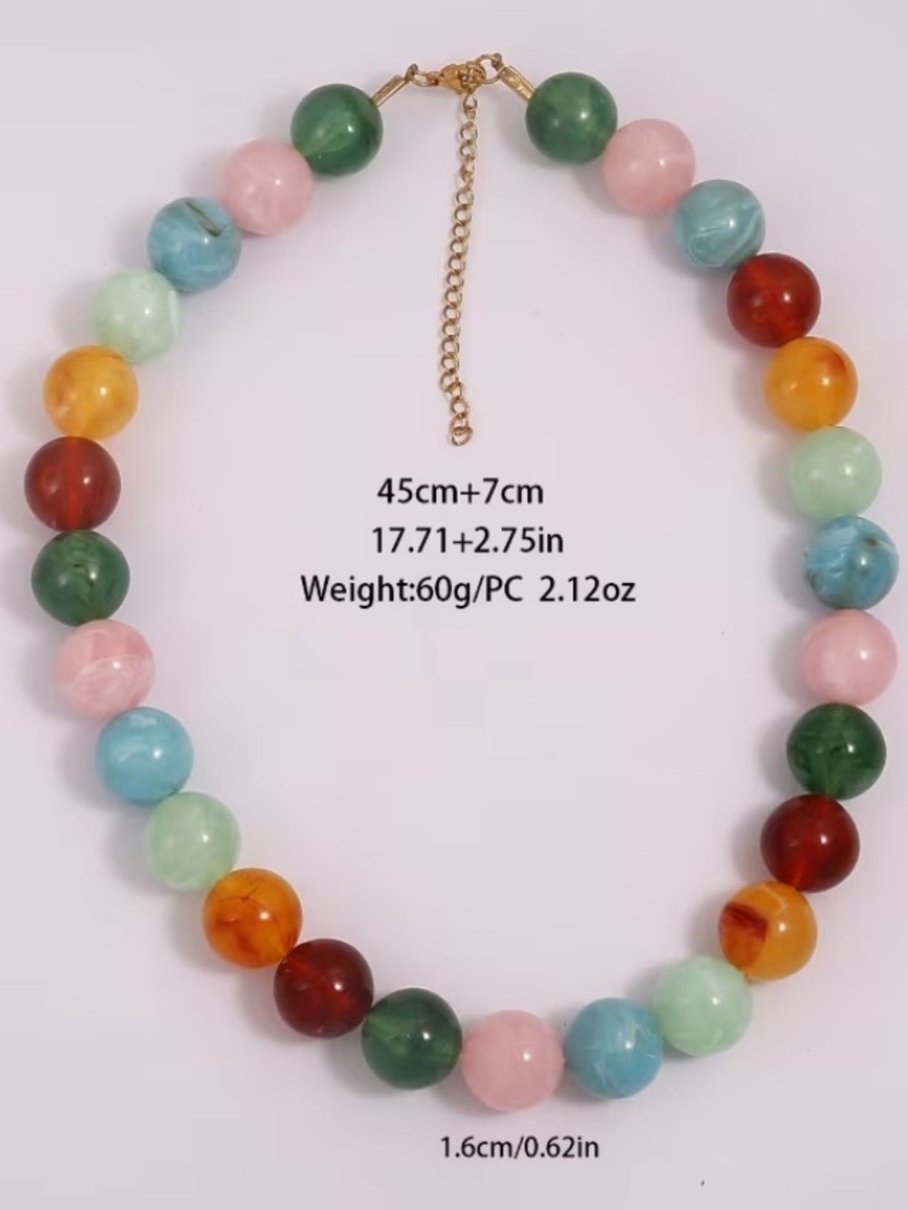 NEW! Trendy Blue Beaded Necklace. A2-52 - Picture 3 of 4